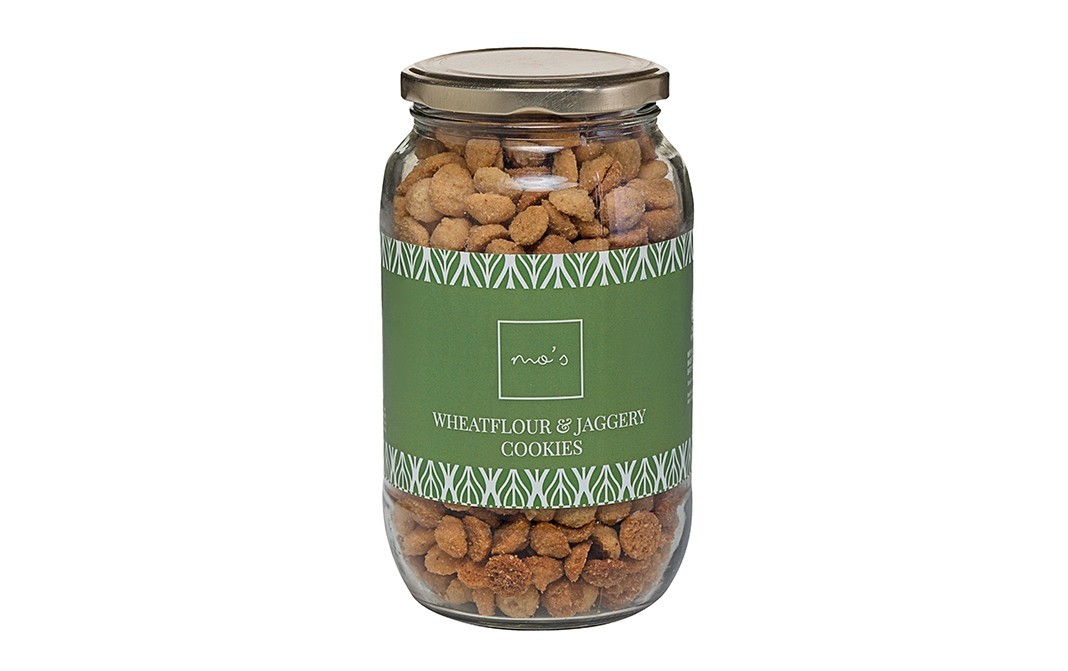 Mo's Wheatflour & Jaggery Cookies    Glass Jar  400 grams